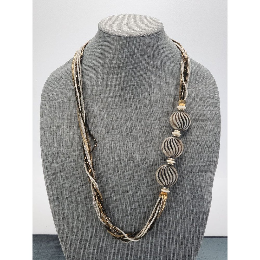 Multi Strand Natural Tone Necklace - Picture 1 of 1